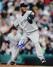 IVAN NOVA  NEW YORK YANKEES   ACTION SIGNED 8x10