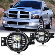 2x Led Fog Lights Halo Projector For Dodge Ram 1500 2002-2008 For Ram 2500 3500