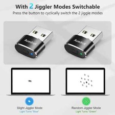 AUEDROT Mouse Jiggler Undetectable Jiggers USB Mover Small, Black