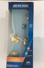 Schlage Plymouth F360 V PLY 505 ACC 605 Keyed Entry Bright Solid Brass Handle