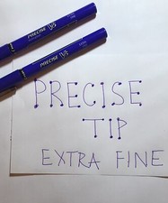 Pilot Precise V5 Premium Rolling Ball Pen, Ex Fine 0.5mm, Purple. 2 Pens NEW