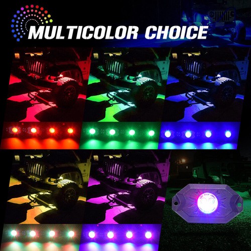 MICTUNING 8 Pods RGB LED Rock Luces Neón Bluetooth Controlador Cronometraje Música - Imagen 11 de 12