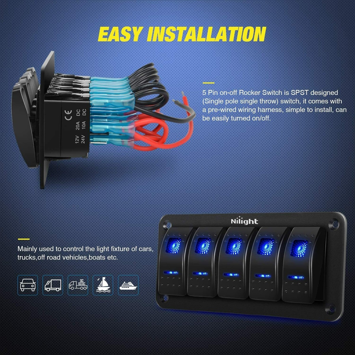5 Way Rocker Switch 5 Pole Rocker Switch Wiring Rocker Switch Wiring | Polaris RZR Forum