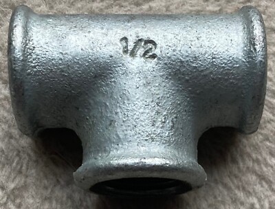 T-Stück aus Temperguss verzinkt Schraubfitting 1/2''