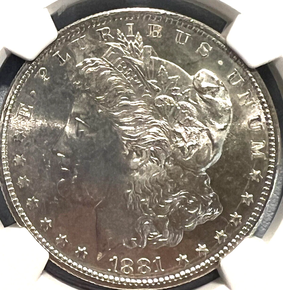 Dólar de plata Morgan 1881 S como nuevo 66 NGC CAC! ¡Moneda llamativa! PRECIO A LA VENTA! Foto 3 de 4