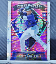 Colton Welker 2022 Chronicles Crusade PINK PULSAR PRIZM SP #14 - Rockies RC