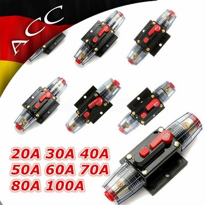20-100A Automatische Sicherungshalter Leistungsschalter Für Auto KFZ 12V / 24V
