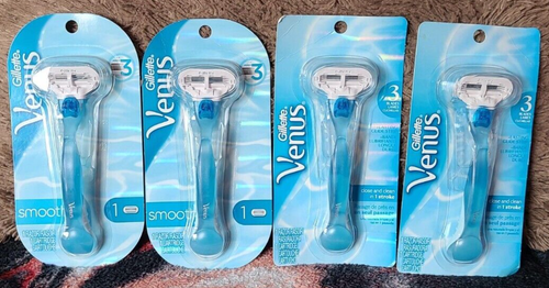 4 new packages Gillette Venus Smooth women's cartridge razors, Free ...