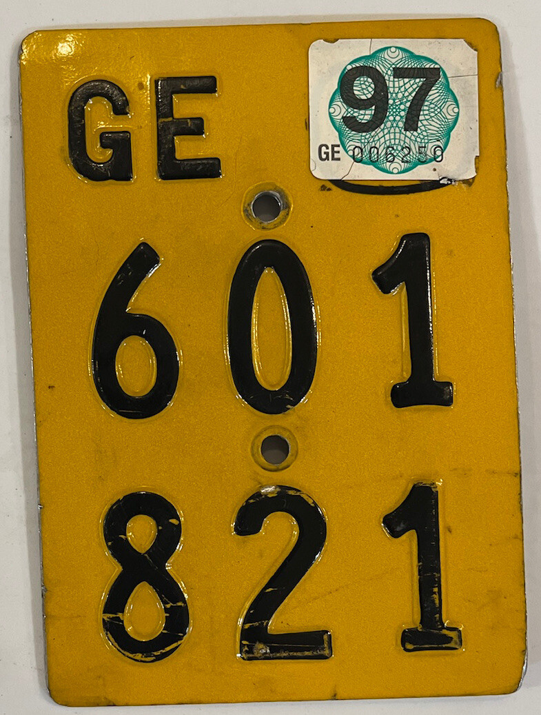 SWITZERLAND SWISS MOPED Canton GENEVA GENEVE license plate Ginevr