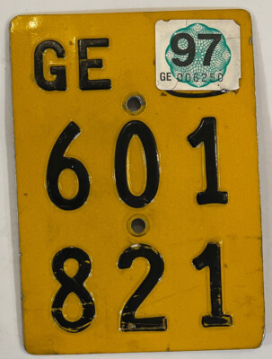 SWITZERLAND SWISS MOPED Canton GENEVA GENEVE license plate Ginevr Genf CERN UNOG