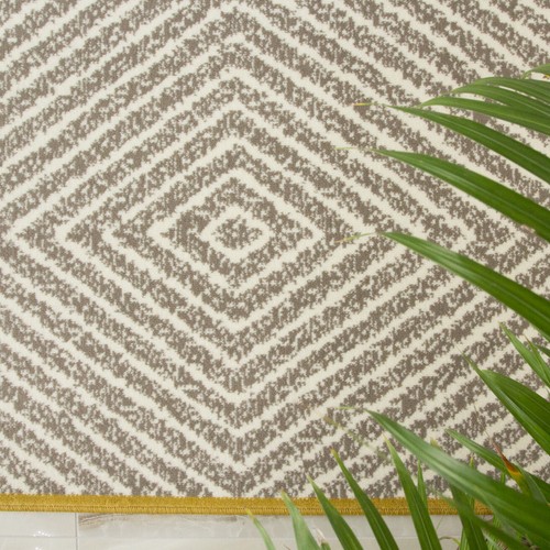 Geometric Grey White Rug for Living Room Bedroom Entrance Barrier Mat