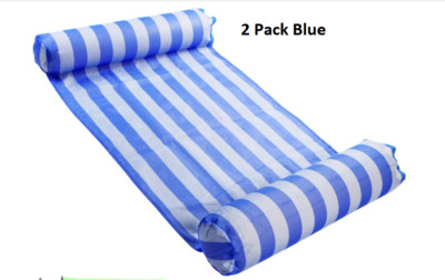 Premium Durable Swimming Pool Floating Hammock, Lounger Inflatable Raft w/ Pump