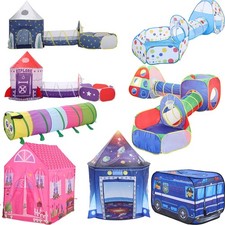 3 in 1 Kids Toddler Pop Up Play Tent Tunnel Ball Pit Playhouse Indoor Outdoor UK