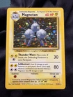 Magneton Pokemon Holographic Unlimited 9/102 Vintage Rare Base Set TCG LP