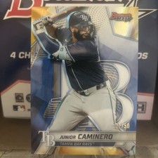 2025 Bowman’s Best Junior Caminero #53 Gold Lava Refractor /50