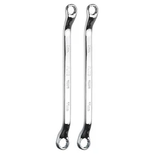 2pcs 45 Degree Offset Box End Wrench 9mm x 11mm Metric 12 Point CR-V Double Box
