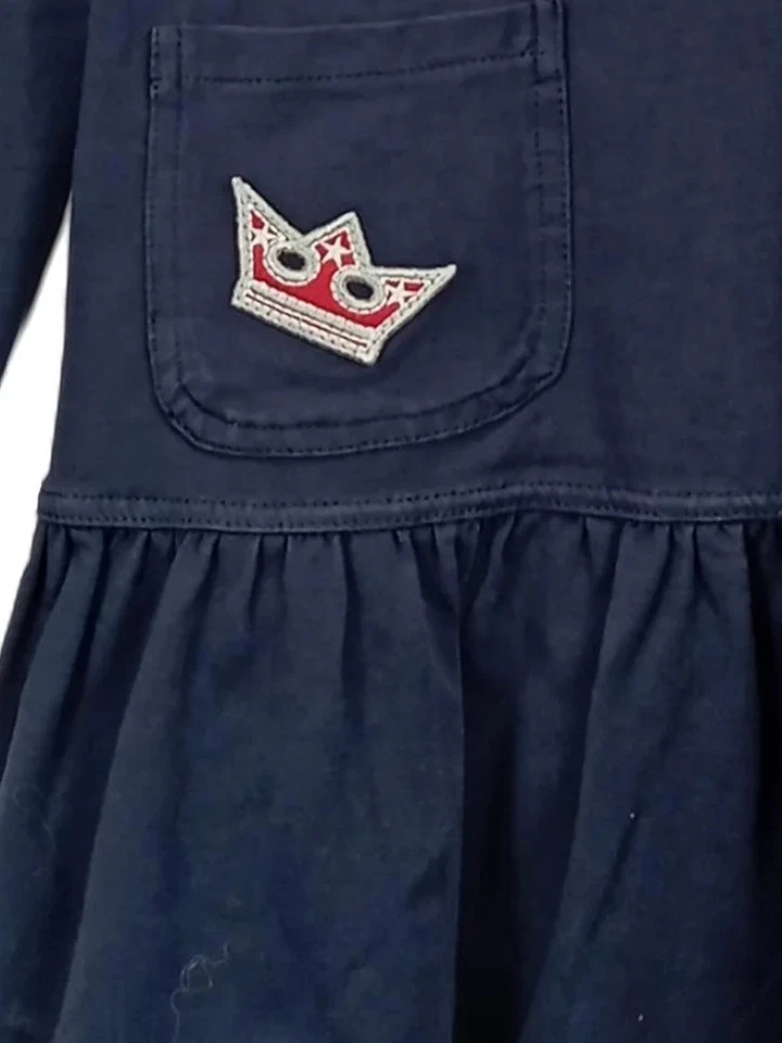 Pampolina Robe Sweat à Capuche Fille Bleu Casual Confort (EU 134) - Photo 3/4