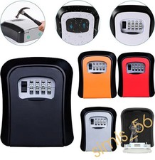 Wall Mounted Door Key Safe Box 4 Digit Code Combination High Security Outside