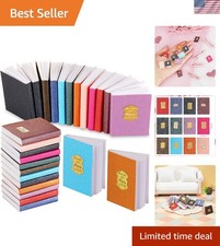 Charming 24-Piece Miniature Book Set for Dollhouse Decor - Assorted Colors