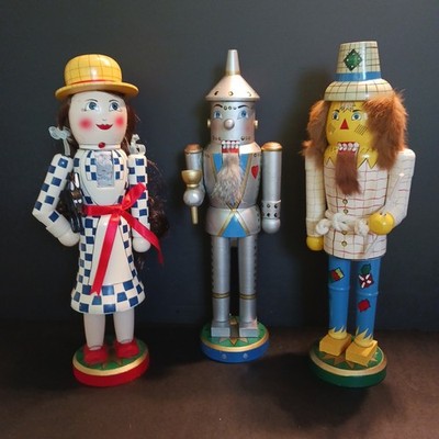 WIZARD OF OZ 14'' WOODEN NUTCRACKERS SET OF 3 Fair 