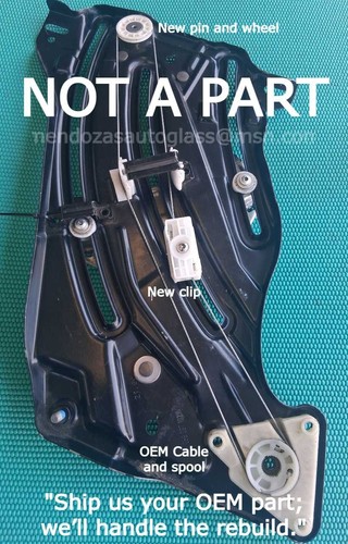 06-12 Porsche 911 Quarter Window Regulator Passenger Rear - Rebuild Service