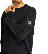 Moose Knuckles Mens Size XL Black Authentic Brand New  Fleece Jumper NEW 25" PTP