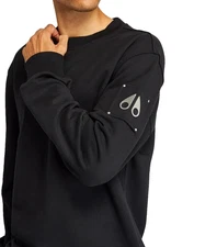 Moose Knuckles Mens Size XL Black Authentic Brand New  Fleece Jumper NEW 25" PTP