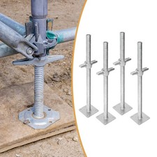 4x Scaffolding Leveling Jacks Feet 12" Adjustable Heavy Duty Steel Hollow with