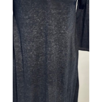 derek heart t shirt dress Derek Heart Plus T Shirt Dress Scoop Neck Short Sleeve Striped Gray Black  2X