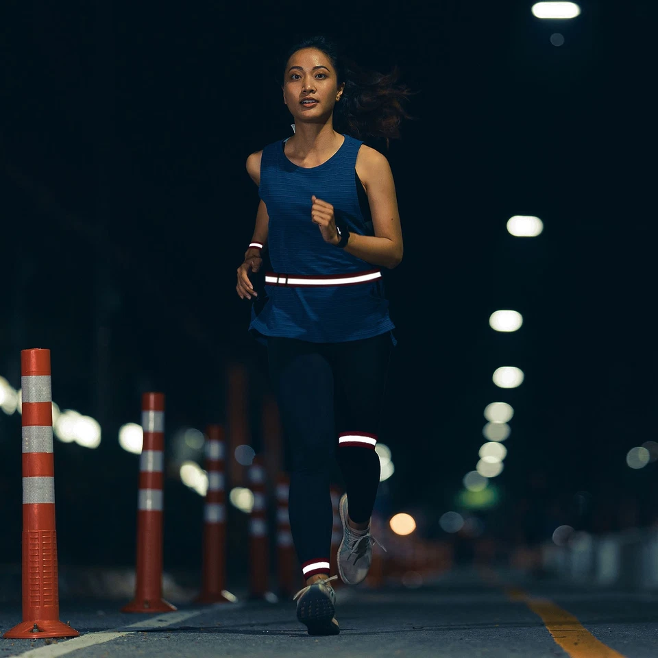 反光皮带高能见度安全反射胶带齿轮26x2英寸蓝色 — 第 3/4 张图片