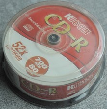 25 x CD-R Spindel RICOH CD-R Rohlinge 700MB/80Min    NEU in Folie