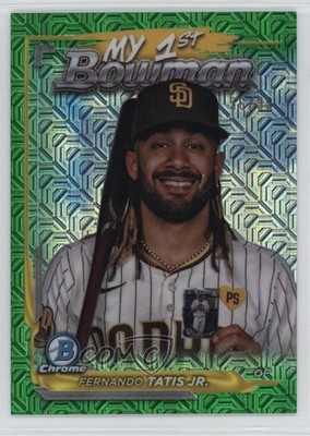 2024 Bowman Chrome Mega Box Green Mojo Refractor 96/99 Fernando Tatis Jr b5f