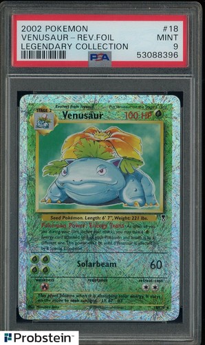 2002 Pokemon Legendary Collection #18 Venusaur Reverse Holo Foil PSA 9 MINT