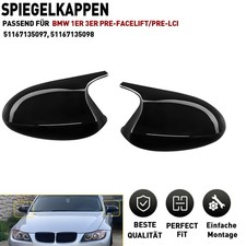 2x Spiegelkappe Spiegel Abdeckungen f�r BMW 3er E90 E91 E92 E93 1er E81 E87 E82