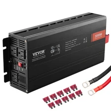 Power Inverter 3000W 6000W 12V DC to 110V 120V AC LCD Outdoor for Car Truck Home