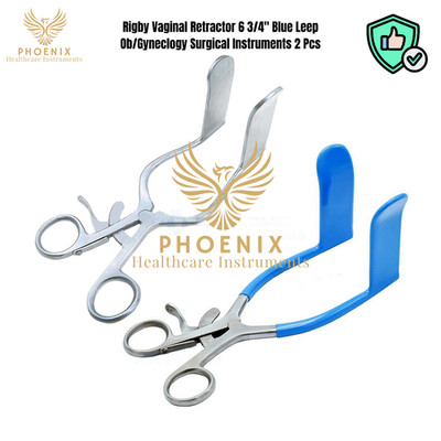 Rigby Vaginal Retractor 6 3/4'' Blue Leep Ob/Gyneclogy Surgical Instruments 2 Pcs