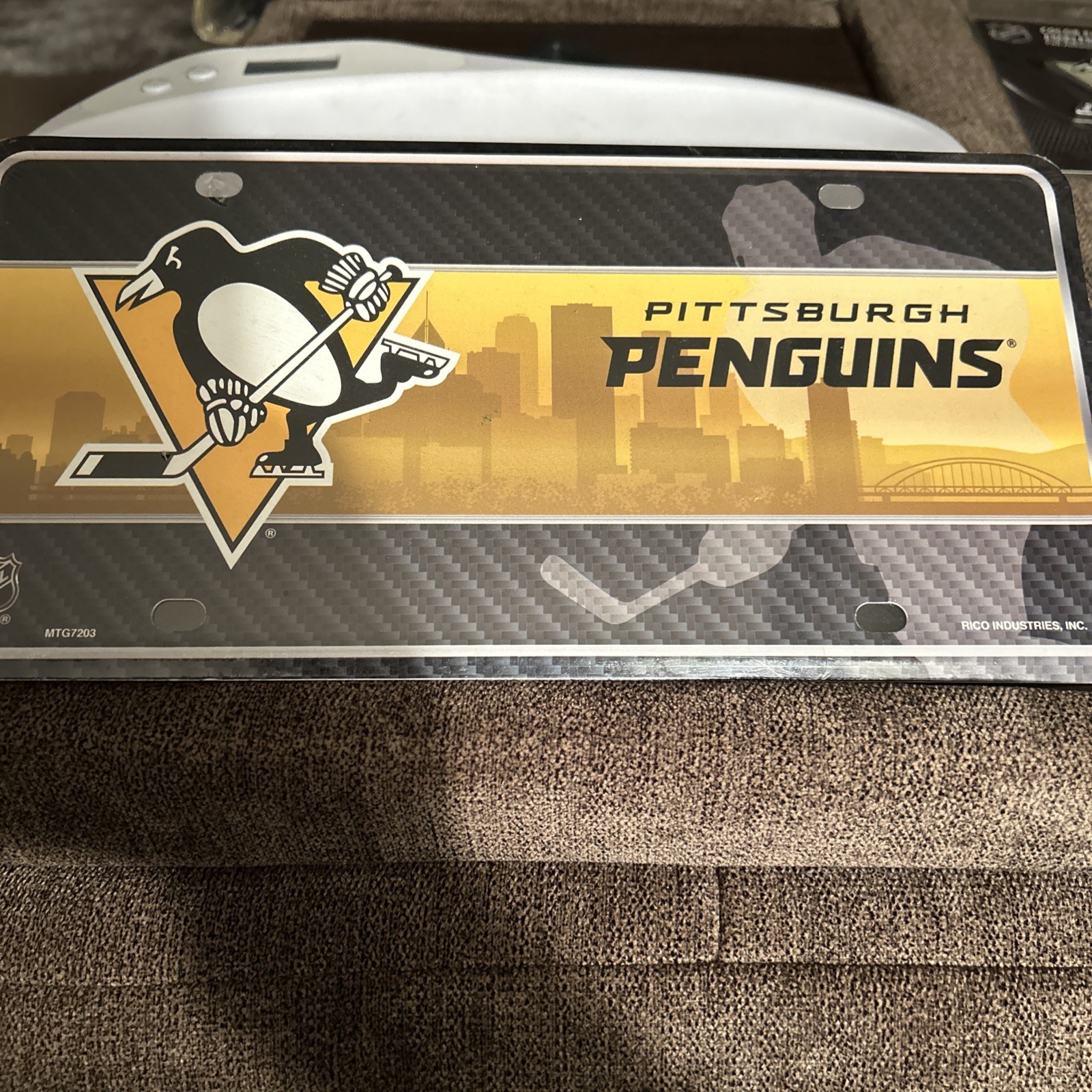 Pittsburgh Penguins Metal License Plate