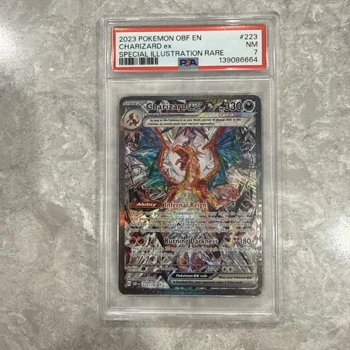 Pokémon TCG Charizard EX Sir Obsidian Flames Card 223/197 PSA 7 NM