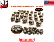 20Pcs Gothic Skull Halloween Decor Skeleton Figures for Garden  Potted Display