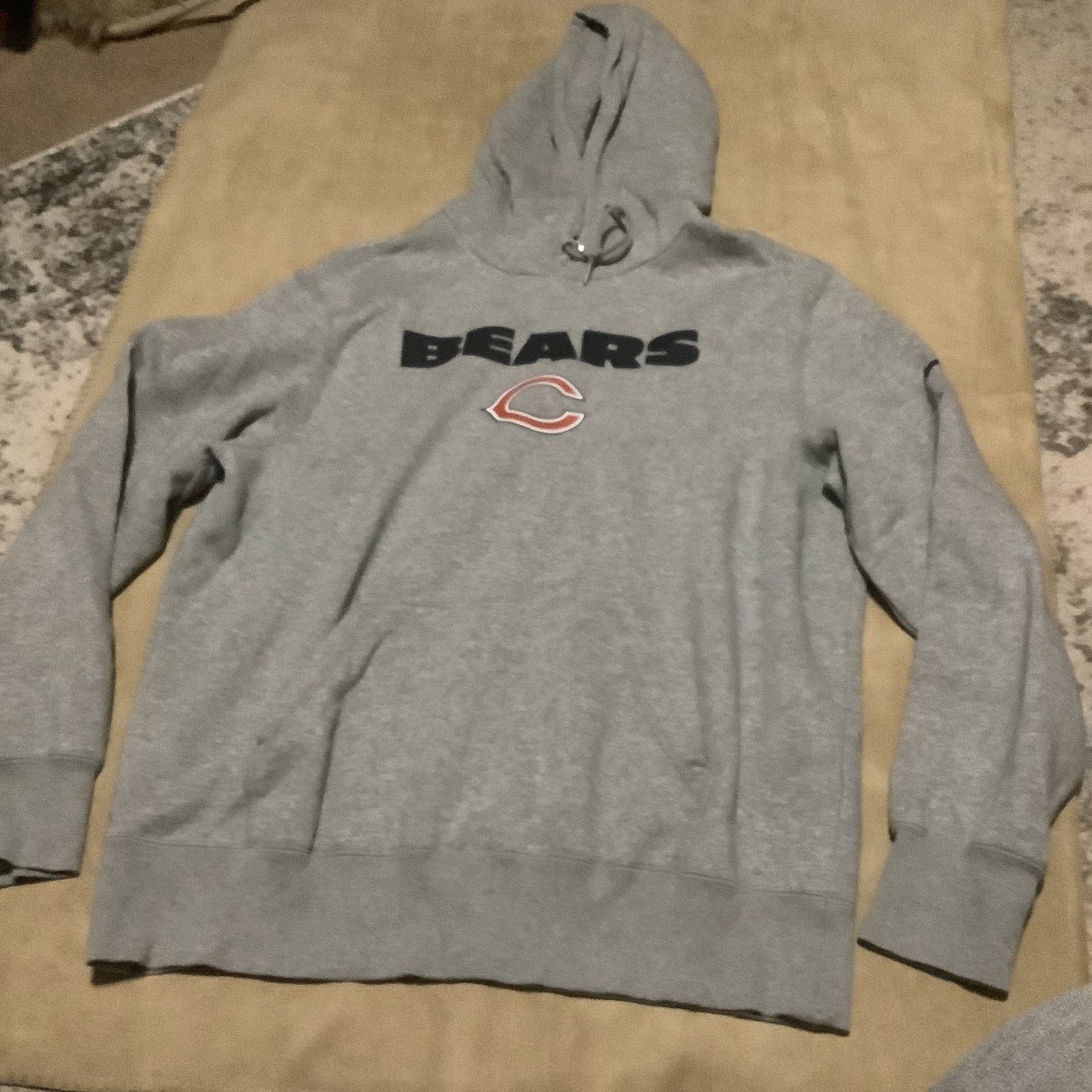 Chicago Bears Hoodie Mens XL Gray Pullover Fleece Football NFL Nike