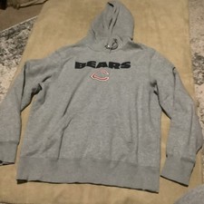 Chicago Bears Hoodie Mens XL Gray Pullover Fleece Football NFL Nike