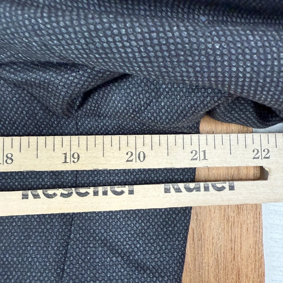 Bespoke Suit Mens 40XS Gray Birdseye 3 Button Solitare Wool Canvas Pants 30x28 - Image 3 of 4