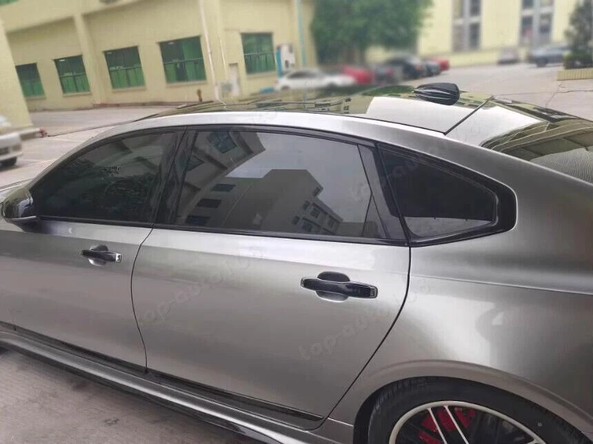 Cubierta de tira de ventana de coche negra de acero inoxidable 10 piezas para Volvo S90 2019-2022 Foto 3 de 4