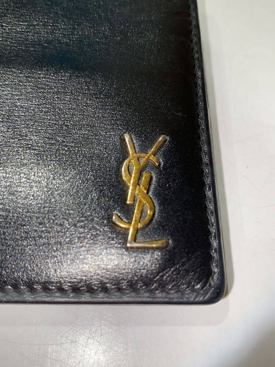 SAINT LAURENT Card Case Leather BLK men thumbnail 3