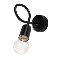 Wandleuchte Madalynn Schwarz Metall Modernes Design Junges Wohnen E27 Wandlampe