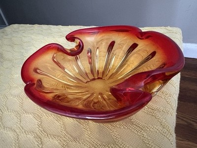 Vintage Amberina Candy Dish/Ashtray