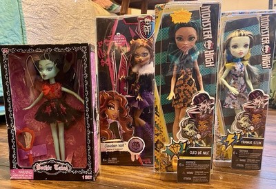 Monster High Dolls Lot Frankie Stein Cleo De Nile Clawdeen Wolf Gothic Tales NEW