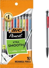 BIC Xtra-Smooth Mechanical Pencils with Erasers, Medium Point 0.7mm , 10-Count