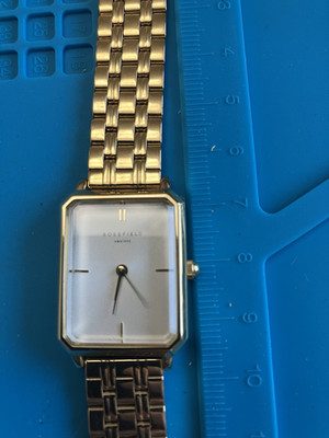 ROSEFIELD Vintage Quartz Women's Rectangle Gold-Tone Watch 3ATM