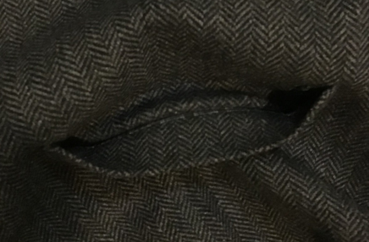 Joseph Abboud gray herringbone pattern wool blend… - image 3
